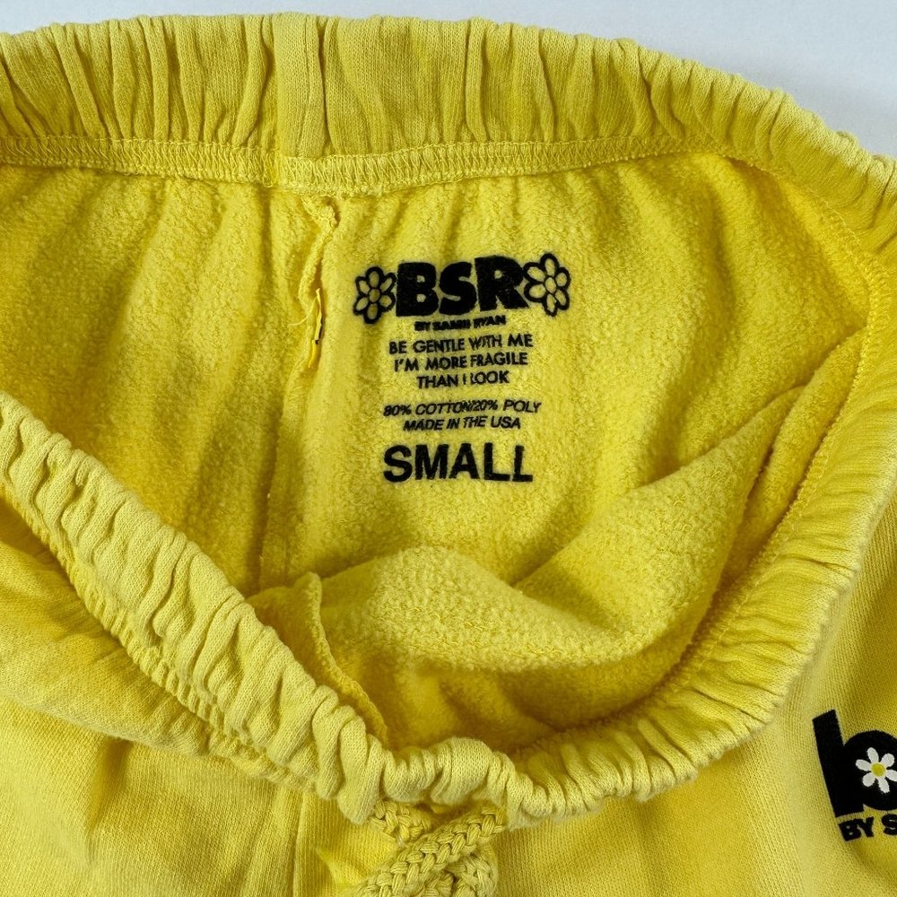Dolls Kill BSR By Samii Ryan Women's Yellow Sweatpants Jogger Isn't it lovely Sz - Picture 5 of 11